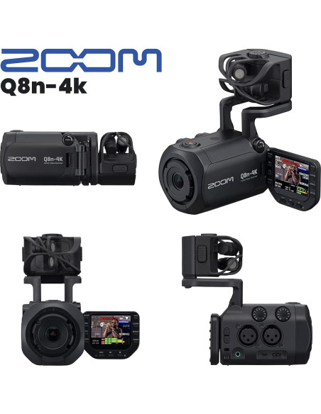 Grabadora de Video Portátil Zoom Q8n-4K UHD 4K, 4 Pistas Audio