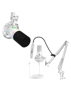 Micrófono de Podcast MAONO USB/XLR con Soporte y Filtro