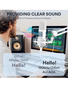 Micrófono de Podcast MAONO USB/XLR con Soporte y Filtro 2