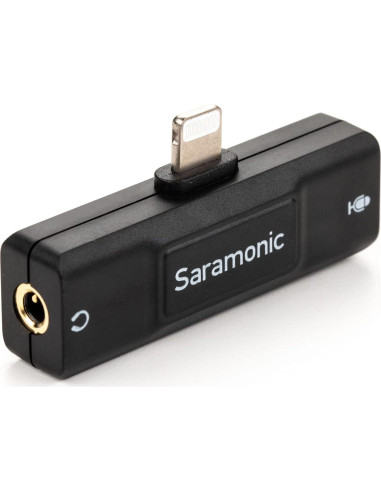 Interfaz de Audio Lightning Saramonic SR-EA2D para iPhone/iPad