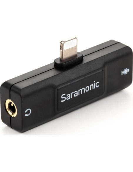 Interfaz de Audio Lightning Saramonic SR-EA2D para iPhone/iPad