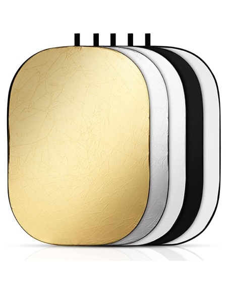 Reflector Plegable Godox 90x120cm 5-en-1 con Bolsa - Dorado, Plateado, Negro, Blanco, Translúcido