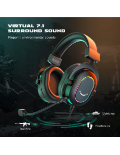 Auriculares para Juegos FIFINE H6+H8 con Micrófono y RGB 2