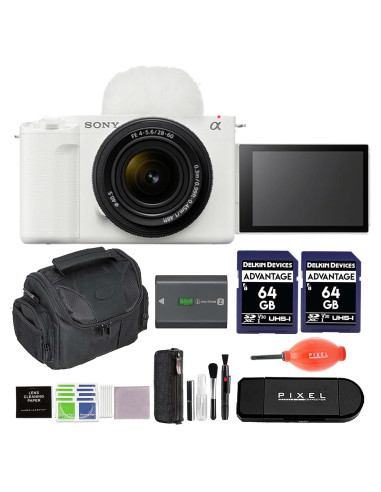 Cámara Sin Espejo Sony ZV-E1 Blanca con Lente 28-60mm y Accesorios