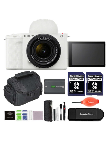 Cámara Sin Espejo Sony ZV-E1 Blanca con Lente 28-60mm y Accesorios