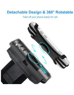 Banda para brazo Newppon para teléfono 360 ajustable negra 2