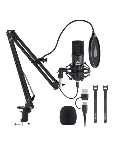 Micrófono USB MAONO AU-A04 Cardioide 192kHz/24bit para PC