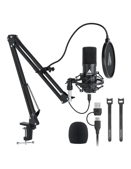 Micrófono USB MAONO AU-A04 Cardioide 192kHz/24bit para PC