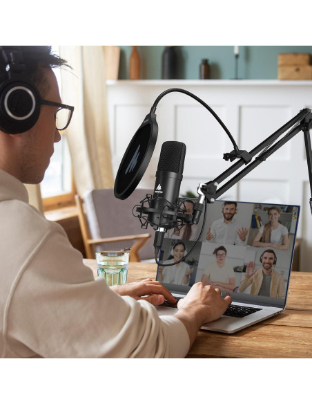 Micrófono USB MAONO AU-A04 Cardioide 192kHz/24bit para PC