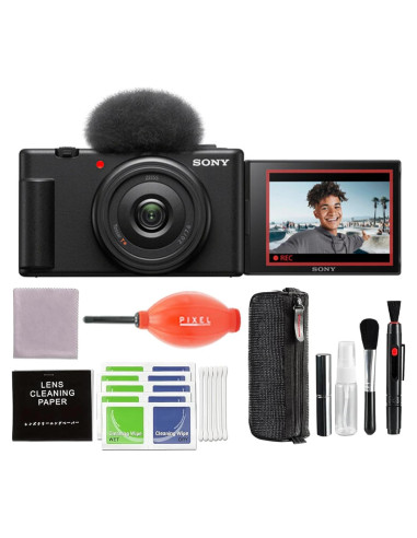 Cámara Vlog Sony ZV-1F Negra con Accesorios Avanzados