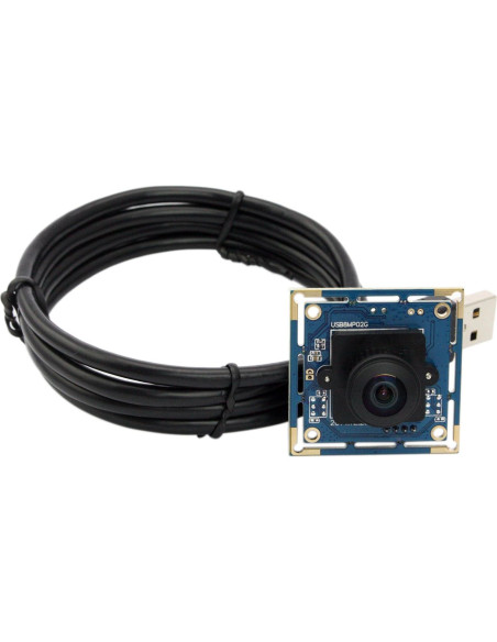 Cámara USB ELP 8MP Gran Angular Ojo de Pez 180 4K