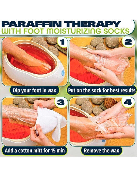200 Bolsas de Cera de Parafina KETAR para Hidratación de Pies 200 Bolsas de Cera de Parafina KETAR para Hidratación de Pies