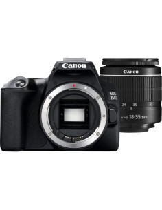 Cámara DSLR Canon EOS 250D con lente 18-55mm y accesorios 2