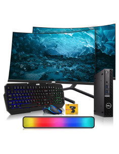 PC Mini Dell Optiplex Tiny i5 32GB RAM 1TB SSD + Monitor Curvo 24"