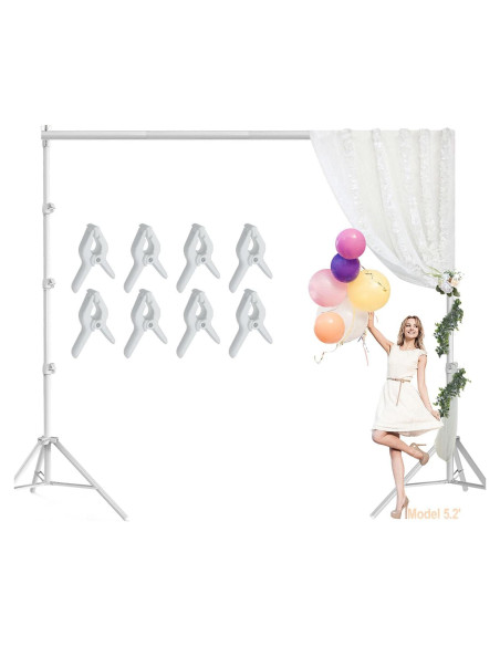 Soporte de Fondo Ajustable LimoStudio 3.05x3.05m Blanco