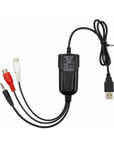 Tarjeta de Captura de Audio USB Wiistar K005 96kHz RCA/3.5mm 2
