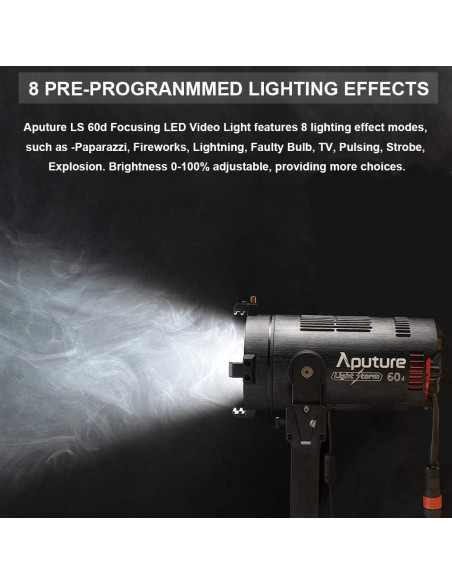 Aputure LS 60D Luz LED de Video 60W CRI 95+ Efectos Integrados