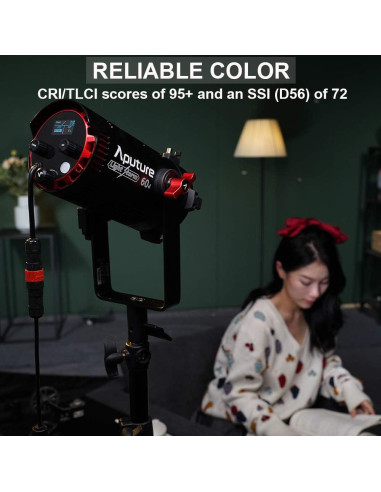 Aputure LS 60D Luz LED de Video 60W CRI 95+ Efectos Integrados