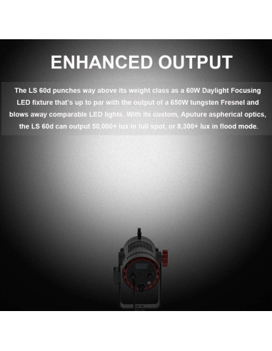 Aputure LS 60D Luz LED de Video 60W CRI 95+ Efectos Integrados