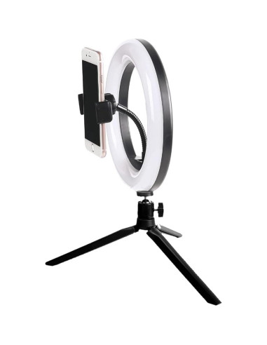 Luz de Anillo LED 20.32 cm Vivitar con Soporte y USB Blanca