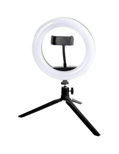 Luz de Anillo LED 20.32 cm Vivitar con Soporte y USB Blanca