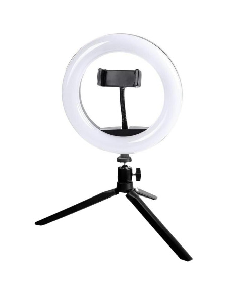 Luz de Anillo LED 20.32 cm Vivitar con Soporte y USB Blanca