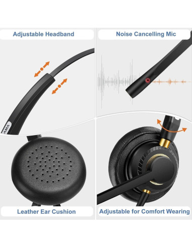 Auriculares USB Arama A800USB con micrófono cancelador de ruido