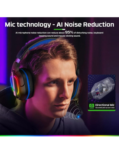 Auriculares Gaming Fachixy FC-200 con Micrófono y RGB