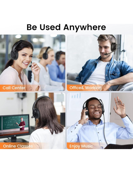 Auriculares EKSA H2 con micrófono USB y cancelación de ruido