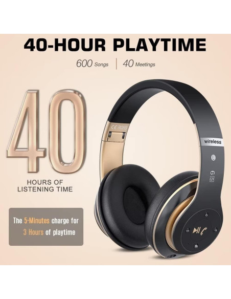 Auriculares Inalámbricos PRTUKYT 6S Bluetooth 5.0 Hi-Fi Negro