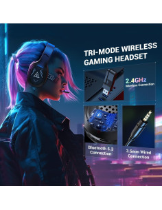 Auriculares Gaming Inalámbricos EKSA E5BT 52h Bluetooth 5.0 2