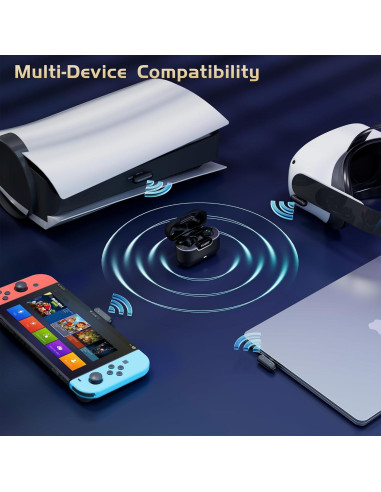 Auriculares Gaming IAMJOY P107 Inalámbricos 20ms Latencia