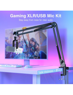 Kit de Grabación FIFINE AM8T+H8 con Micrófono XLR/USB y Auriculares 2