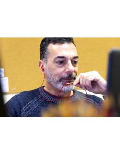 Auriculares con Cable LUDOS ULTRA Rojo - Aislamiento de Ruido, Micrófono 2