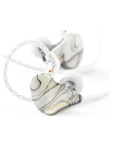 Auriculares In-Ear BASN MMCX HiFi con Bajo Potente - Blanco