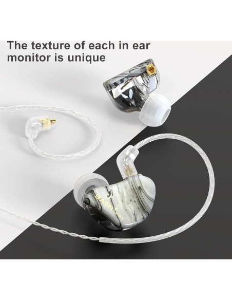 Auriculares In-Ear BASN MMCX HiFi con Bajo Potente - Blanco