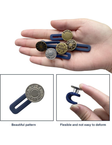 10 Piezas Extensores de Botón para Pantalones y Camisas Yuntop