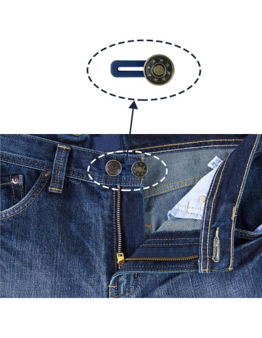10 Piezas Extensores de Botón para Pantalones y Camisas Yuntop