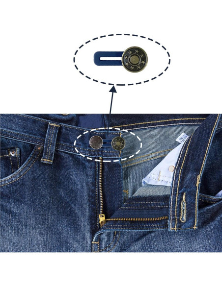 10 Piezas Extensores de Botón para Pantalones y Camisas Yuntop