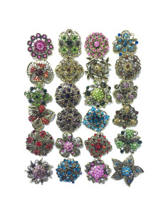 Lote 24 Broches de Cristal Ezing para Ramo de Boda