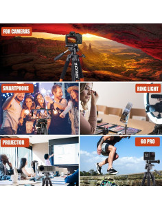 Trípode ZOMEI 188 cm Aluminio Profesional para Cámara DSLR 2