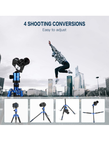 Trípode ZOMEI Z818 de Aluminio 165 cm Ligero 1.58 kg