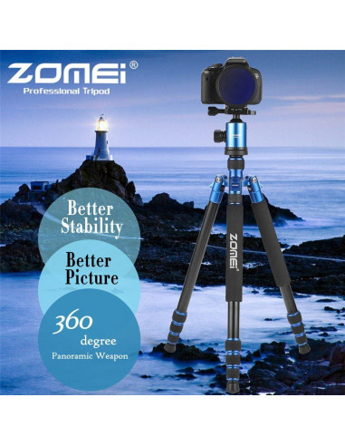 Trípode ZOMEI Z818 de Aluminio 165 cm Ligero 1.58 kg