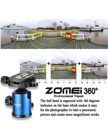 Trípode ZOMEI Z818 de Aluminio 165 cm Ligero 1.58 kg
