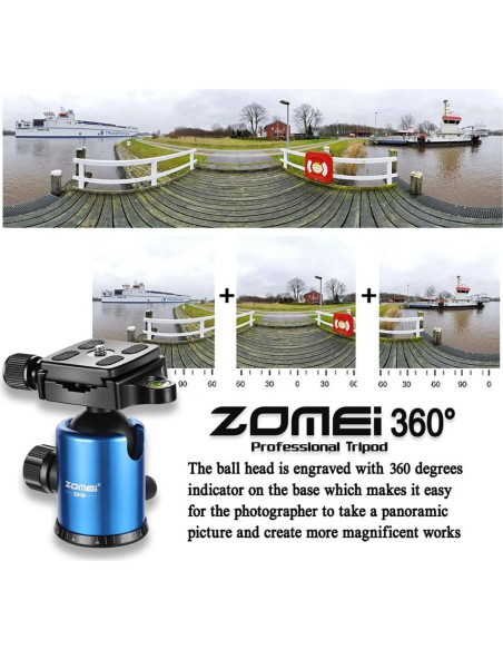 Trípode ZOMEI Z818 de Aluminio 165 cm Ligero 1.58 kg