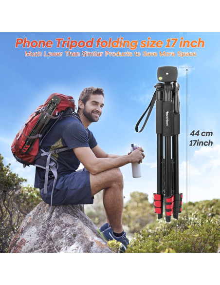 Trípode para teléfono NovoNost KT65 con control remoto 165 cm