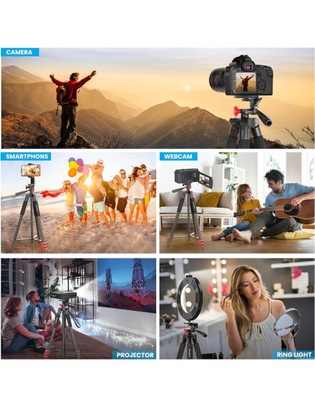 Trípode para teléfono NovoNost KT65 con control remoto 165 cm