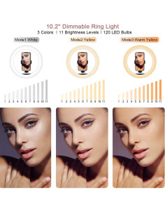 Anillo de Luz LED Xeneo DS-R10 80cm con Soporte para Teléfono 2