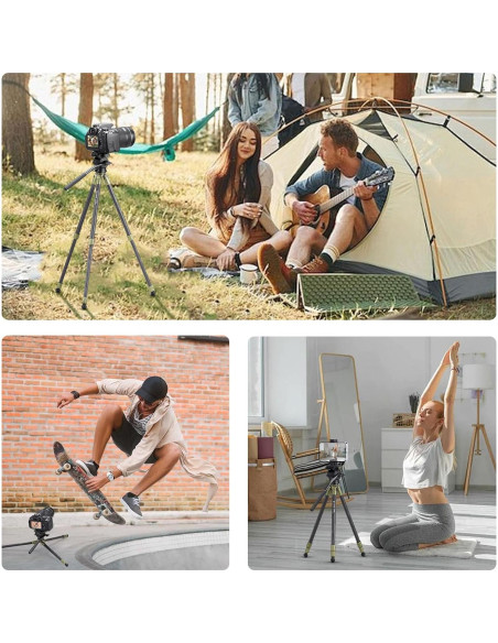 Trípode de fibra de carbono Cayer CH10L con cabezal fluido S1