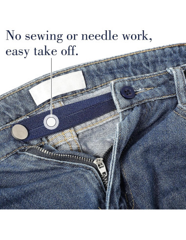 Extensores de Cintura Elásticos 8 Pcs Salbsever para Pantalones